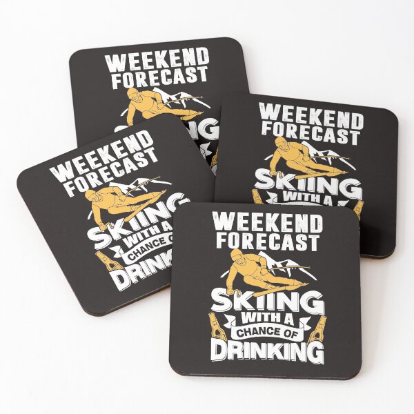 Item preview, Funny Weekend Forecast skiing with a chance of Drinking Shirts classic gift designed and sold by malek24.