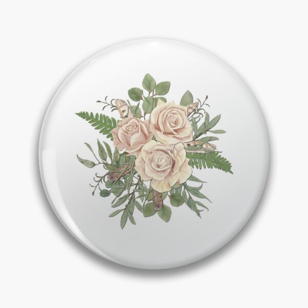 Item preview, Green Bouquet with Roses and Feathers designed and sold by Pavnud.