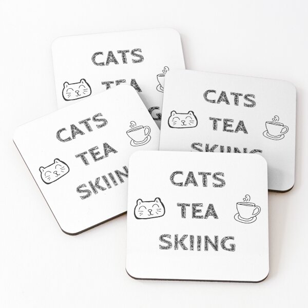 Item preview, Cats. Tea. Skiing designed and sold by TheGreenGoat.