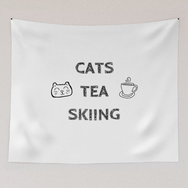Item preview, Cats. Tea. Skiing designed and sold by TheGreenGoat.