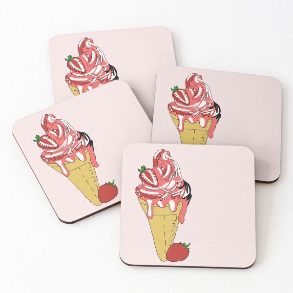 Item preview, "Summery Bliss: Savor the Sweetness with Our Irresistible Strawberry Ice Cream Delight!" designed and sold by Avaaxa.