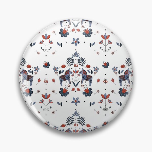 Item preview, Scandinavian Folklore Dala Horse Pattern designed and sold by LotusArtStudio.