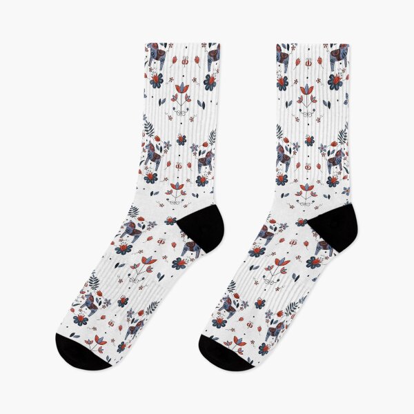 Item preview, Scandinavian Folklore Dala Horse Pattern designed and sold by LotusArtStudio.