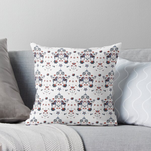 Item preview, Scandinavian Folklore Dala Horse Pattern designed and sold by LotusArtStudio.