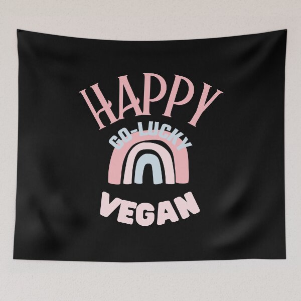Item preview, Happy Vegan quote - Veganuary designed and sold by Pandoras-Boxx.