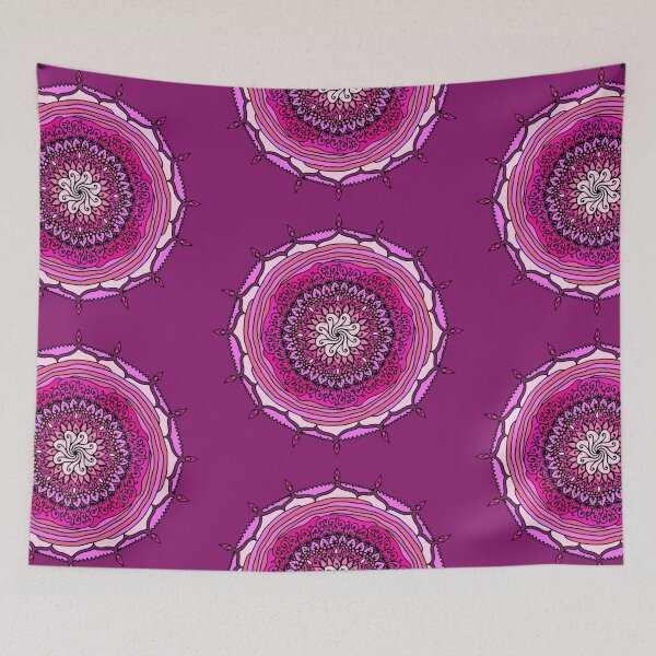 Item preview, Mandala fire purple pink designed and sold by NEOCHRONOS.