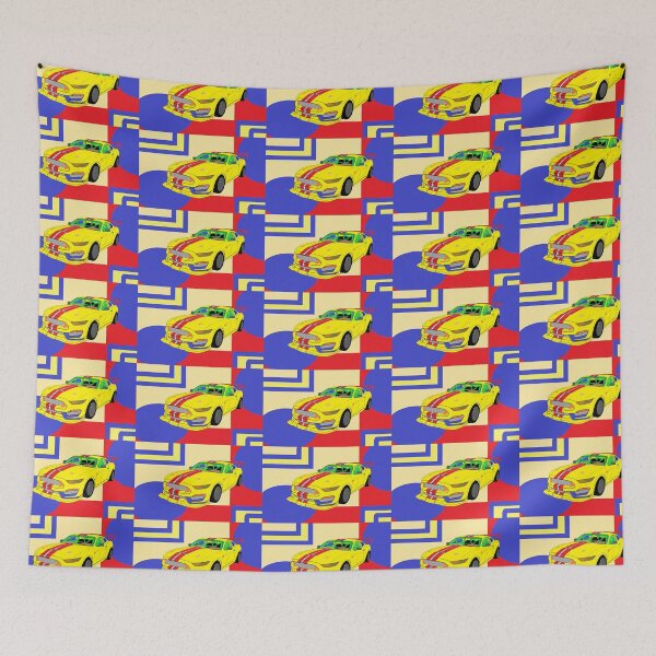 Item preview, DRIVE! DRIVE! Fast colorful car with retro background designed and sold by Cameraflower.
