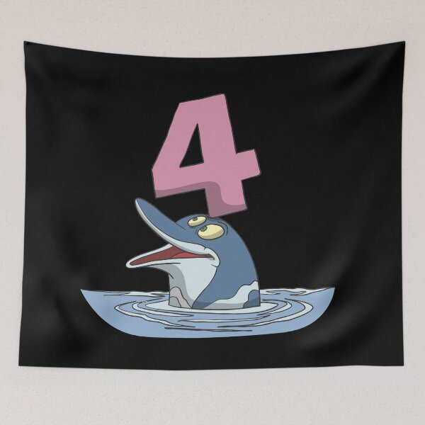 Item preview, Dolphin children's 4th birthday designed and sold by Monkey Ful.
