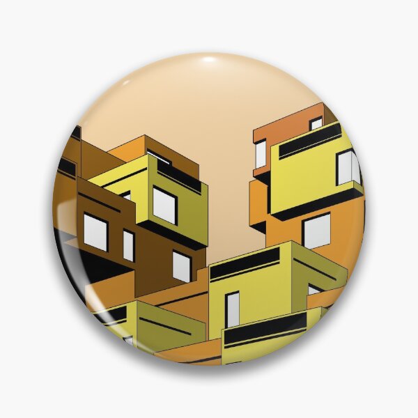 Item preview, Habitat 67 Warm Tones, Montreal, Canada Print, Brutalist, Brutalism, Architecture designed and sold by sketchingarchi.