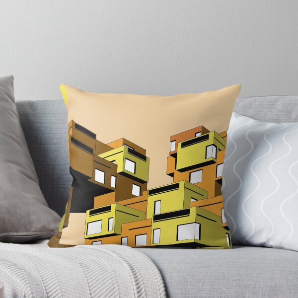 Item preview, Habitat 67 Warm Tones, Montreal, Canada Print, Brutalist, Brutalism, Architecture designed and sold by sketchingarchi.