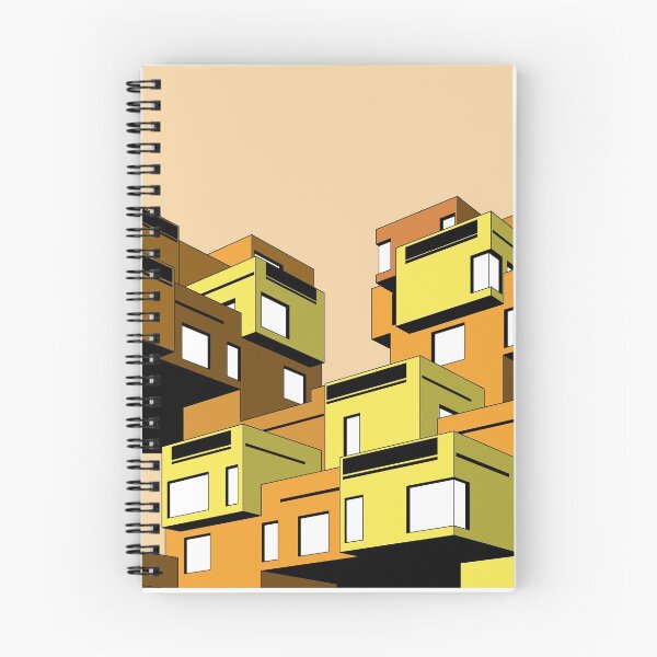 Item preview, Habitat 67 Warm Tones, Montreal, Canada Print, Brutalist, Brutalism, Architecture designed and sold by sketchingarchi.