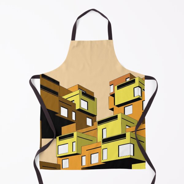 Item preview, Habitat 67 Warm Tones, Montreal, Canada Print, Brutalist, Brutalism, Architecture designed and sold by sketchingarchi.