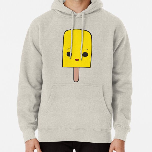 Yellow Popsicle Pattern Pullover Hoodie