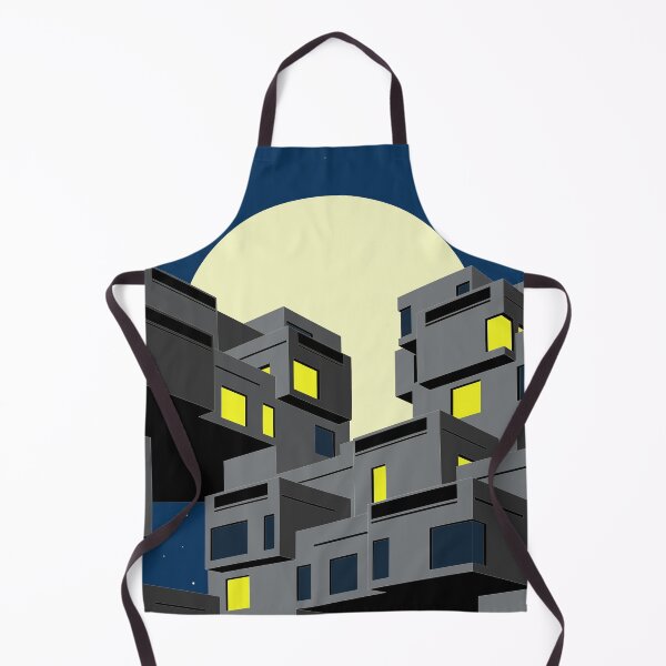 Item preview, Habitat 67 Night View, Print, Montreal, Canada Print, Brutalist, Brutalism, Architecture designed and sold by sketchingarchi.