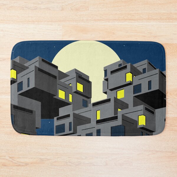 Item preview, Habitat 67 Night View, Print, Montreal, Canada Print, Brutalist, Brutalism, Architecture designed and sold by sketchingarchi.