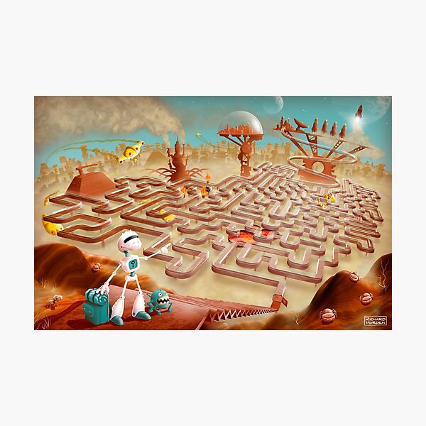 Robot city maze Photographic Print