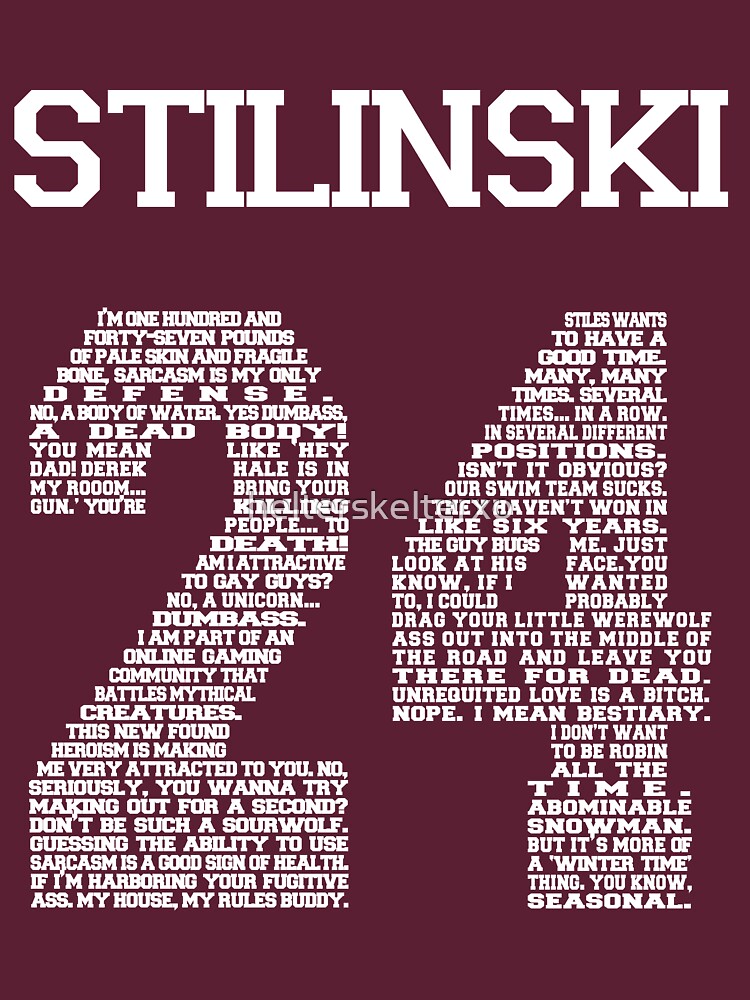 "Stiles "Quote" Jersey" Tshirt for Sale by helterskelterxo Redbubble stiles tshirts
