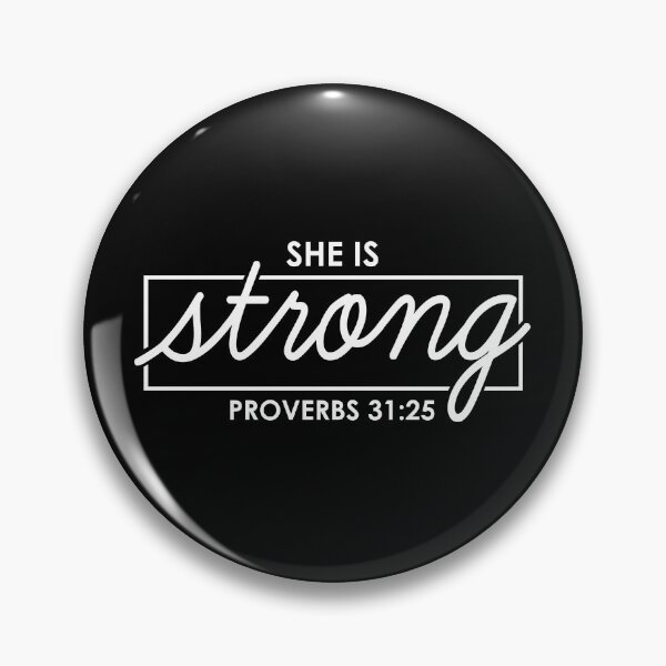 Item preview, She Is Strong - Proverbs 31:25 Christian Woman Black designed and sold by 4wordsmovement.