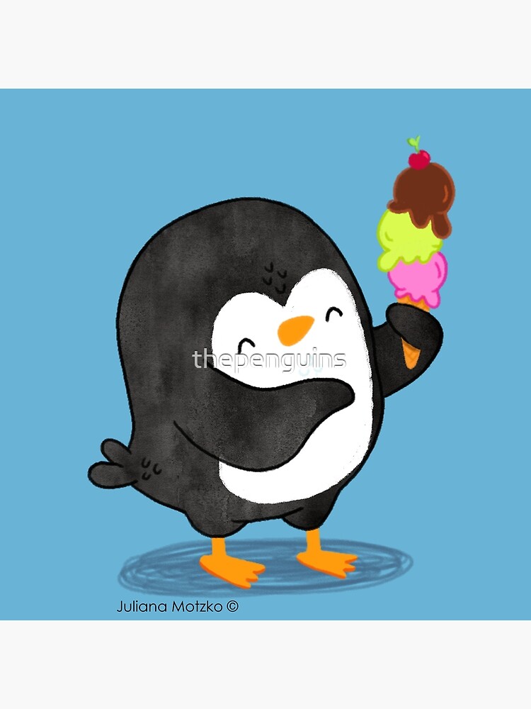 Happy Penguin with Ice Cream by thepenguins