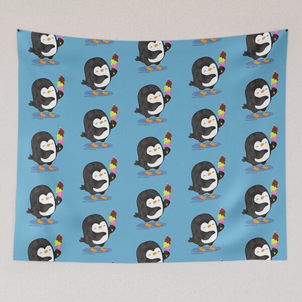 Artikelvorschau, Glücklicher Pinguin mit Eis entworfen und verkauft von thepenguinsfamily.