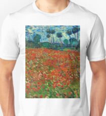 1890-Vincent van Gogh-Poppy field-82,7x102 Slim Fit T-Shirt