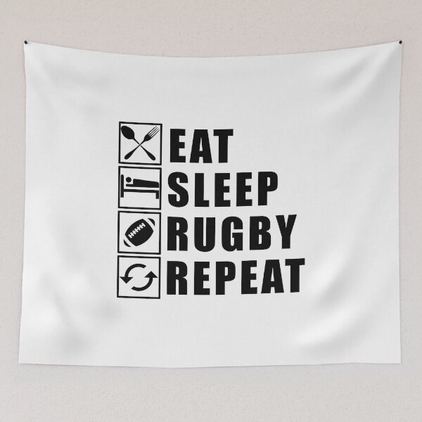 Item preview, Eat Sleep Rugby Repeat designed and sold by Adel Qasem.