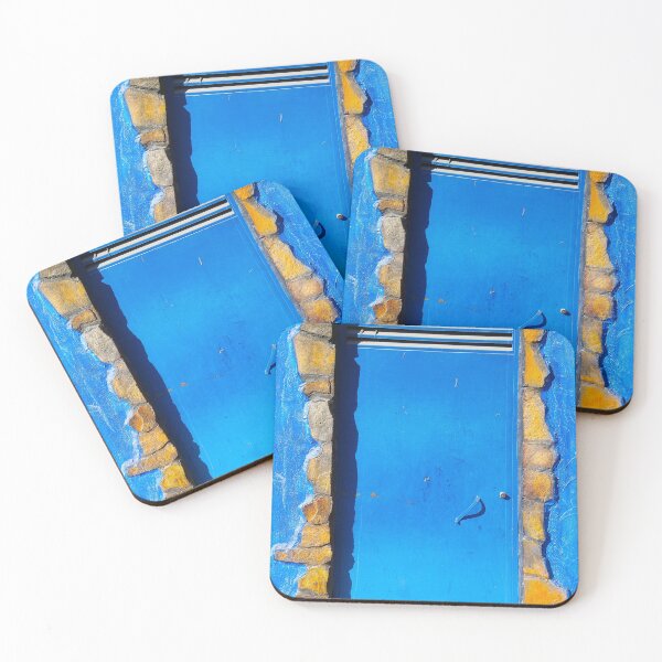 Item preview, Blue painted door in a blue plastered wall. designed and sold by janesg.