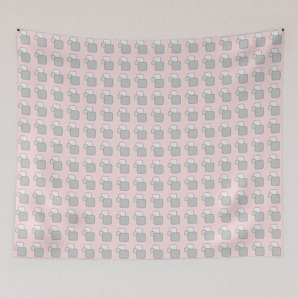 Item preview, Retro Square Pattern - Powder Pink and Grey designed and sold by Quooki.
