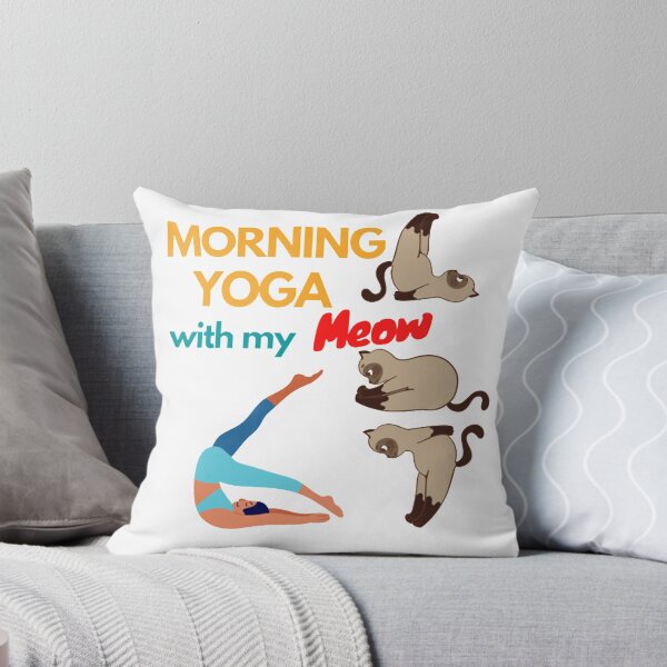Item preview, Morning Yoga with my Meow designed and sold by lotusbud.
