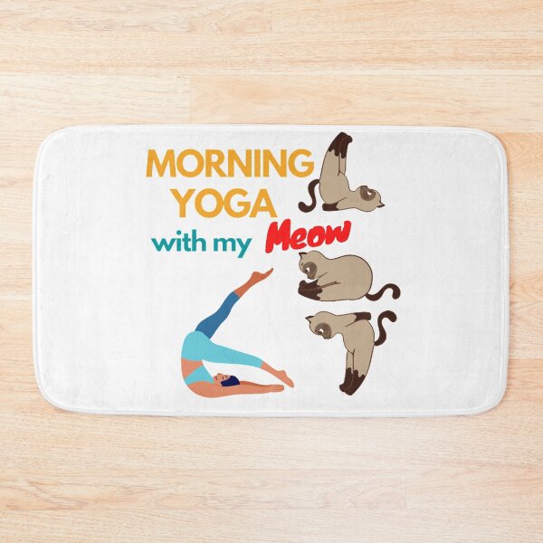 Item preview, Morning Yoga with my Meow designed and sold by lotusbud.