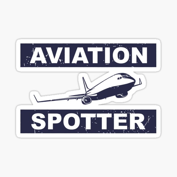 Aviation Spotter 737-blau Sticker