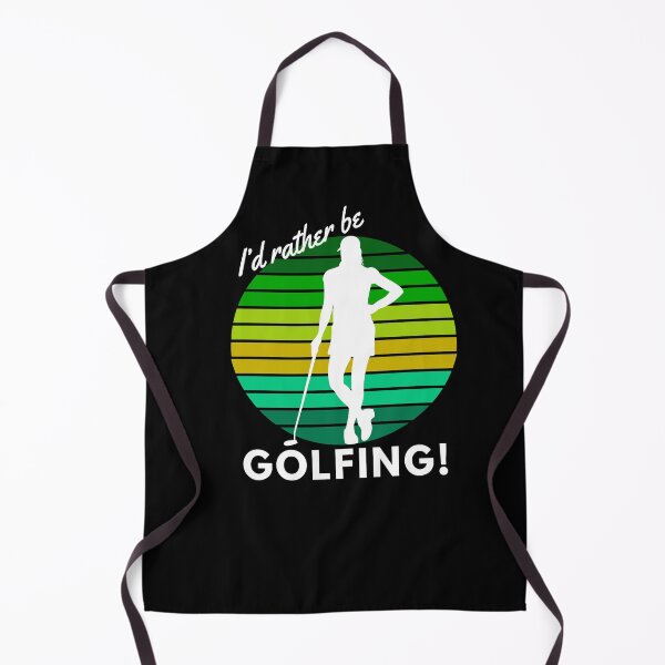 Item preview, I’d Rather Be Golfing Female on Green Stripes designed and sold by Zurickdesigns.