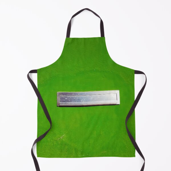 Item preview, Stainless steel letterbox in a vivid acid green plastered wall. designed and sold by janesg.