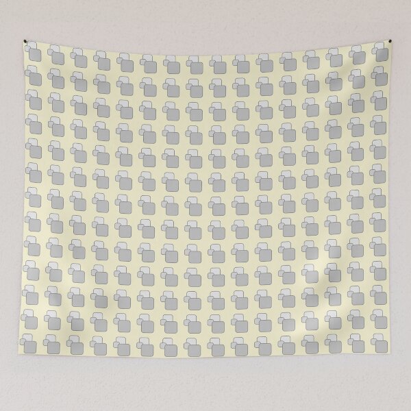 Item preview, Retro Square Pattern - Pastel Yellow and Grey designed and sold by Quooki.