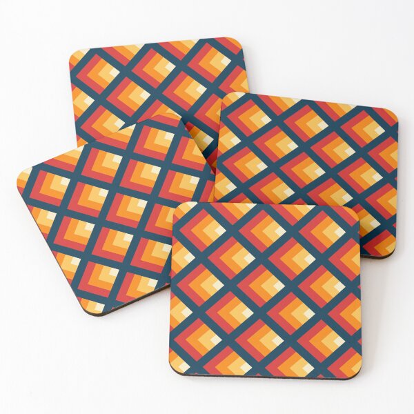 Item preview, Vintage retro blue yellow color scheme background pattern large designed and sold by Thecolorschemer.