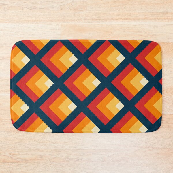 Item preview, Vintage retro blue yellow color scheme background pattern large designed and sold by Thecolorschemer.