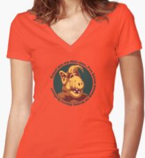 Alf Guru Women's Fitted V-Neck T-Shirt
