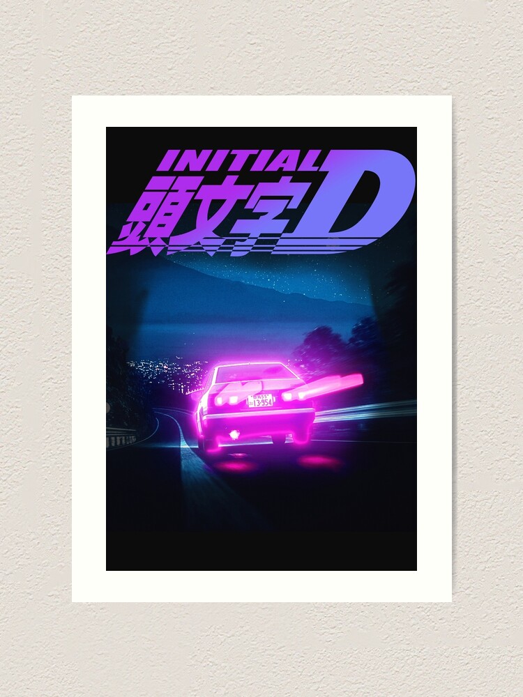 Initial D Manga Panel AE86 VS RX7 Art Board Print for Sale by