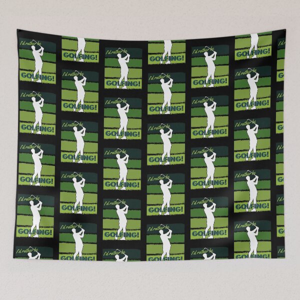 Item preview, I’d Rather Be Golfing Male with Green Stripes designed and sold by Zurickdesigns.