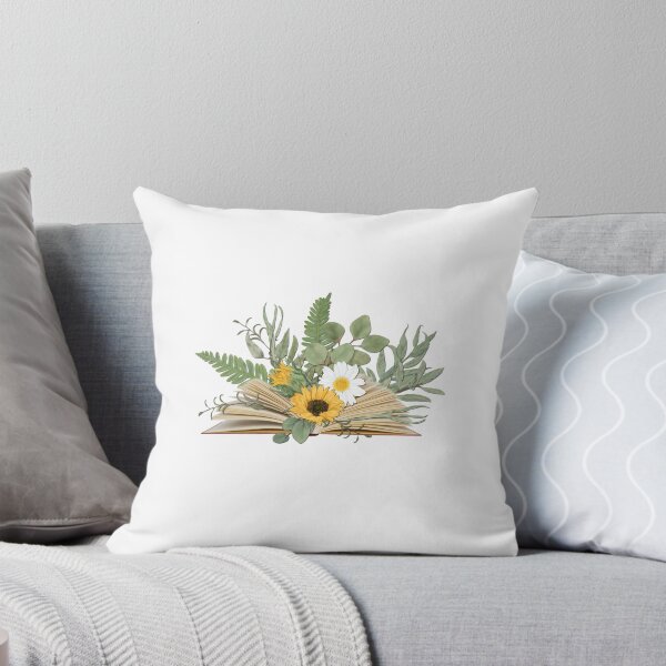 Item preview, Open Book with Florals and Leaves designed and sold by Pavnud.