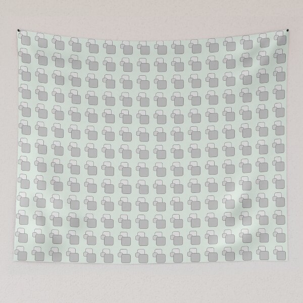 Item preview, Retro Square Pattern - Pastel Green and Grey designed and sold by Quooki.