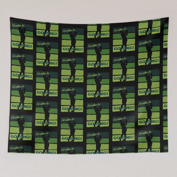 Item preview, I’d Rather Be Golfing Male with Green Stripes designed and sold by Zurickdesigns.
