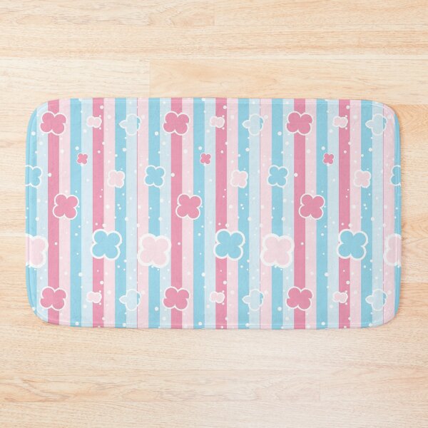 Item preview, Floral Pink And Blue Cute Strips Pattern designed and sold by Piosenka Art.