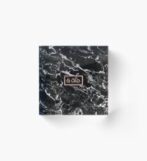 Rose gold marble stylish french le chic typography Acrylic Block