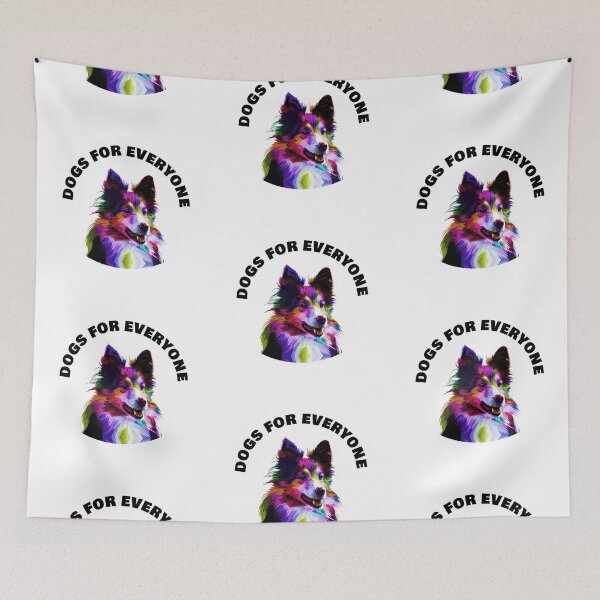 Item preview, Dogs For Everyone - Rainbow Sheltie Dog - Woof White designed and sold by NoMatterLab.