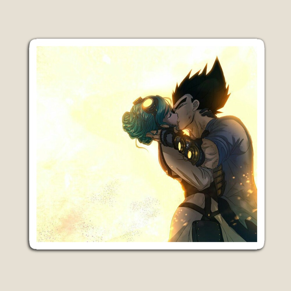 Bulma and Vegeta Sticker/ Magnet/ Pin