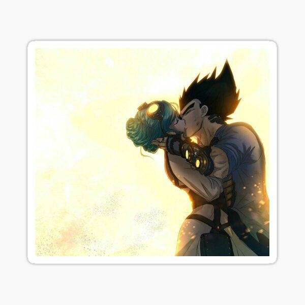 Item preview, Bulma and Vegeta Sticker/ Magnet/ Pin designed and sold by kmcgwier.
