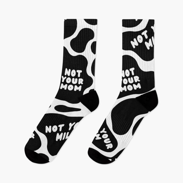 Item preview, Not Your Mom Not Your Milk | Cow Print | Black and White designed and sold by EarlessPierre.