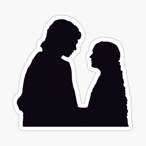 Vista previa del artículo con la obra «Silueta de pareja», diseñado y vendido por 16Topgirl.