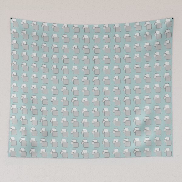 Item preview, Retro Square Pattern - Pastel Teal and Grey designed and sold by Quooki.